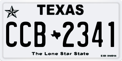 TX license plate CCB2341