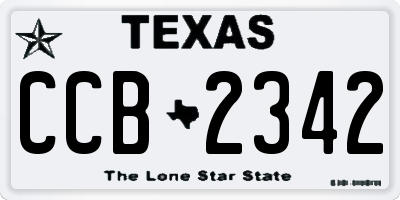 TX license plate CCB2342