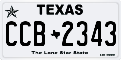 TX license plate CCB2343
