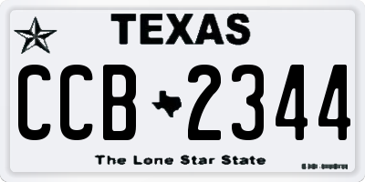 TX license plate CCB2344