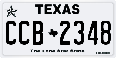TX license plate CCB2348