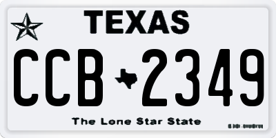 TX license plate CCB2349