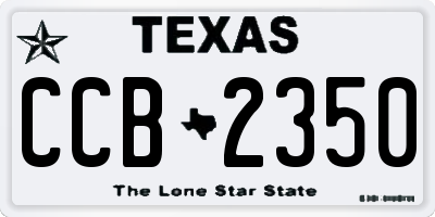 TX license plate CCB2350
