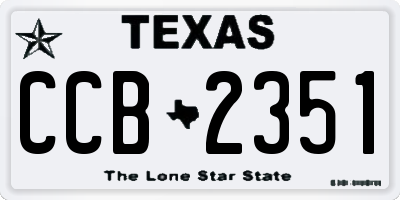 TX license plate CCB2351