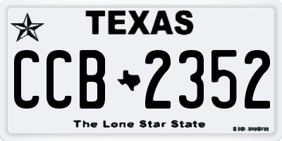 TX license plate CCB2352