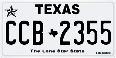 TX license plate CCB2355