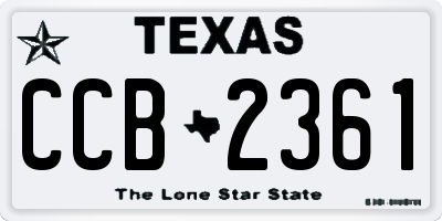 TX license plate CCB2361