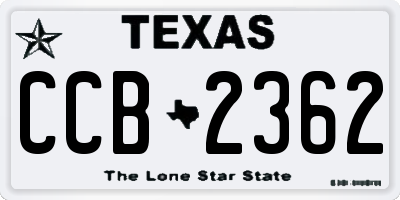 TX license plate CCB2362