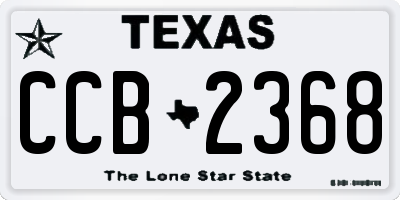 TX license plate CCB2368