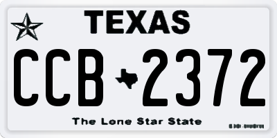 TX license plate CCB2372