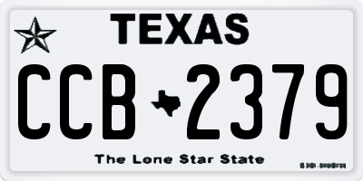 TX license plate CCB2379