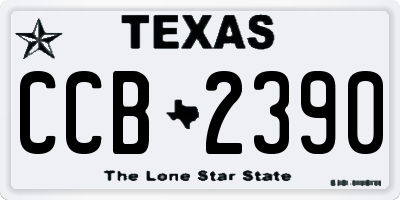 TX license plate CCB2390