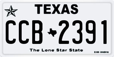 TX license plate CCB2391