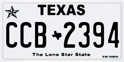 TX license plate CCB2394