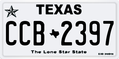 TX license plate CCB2397