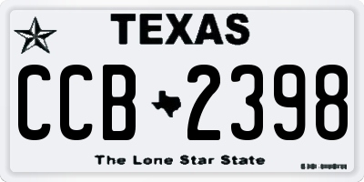 TX license plate CCB2398