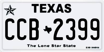 TX license plate CCB2399