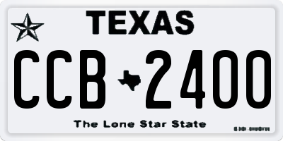 TX license plate CCB2400
