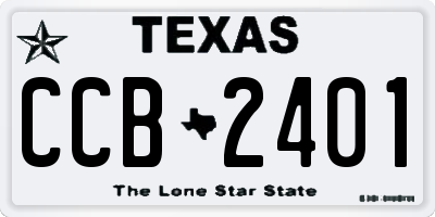 TX license plate CCB2401