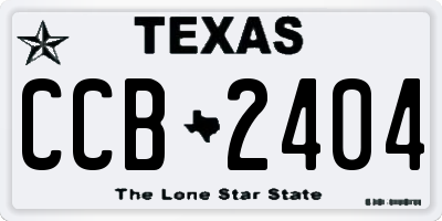 TX license plate CCB2404