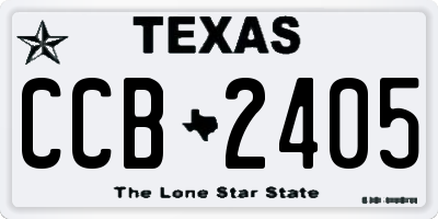 TX license plate CCB2405