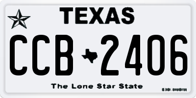 TX license plate CCB2406