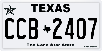 TX license plate CCB2407