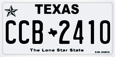 TX license plate CCB2410