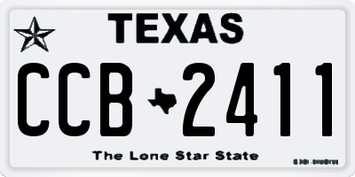 TX license plate CCB2411