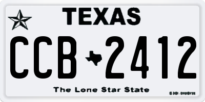 TX license plate CCB2412