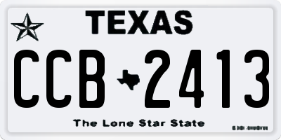 TX license plate CCB2413