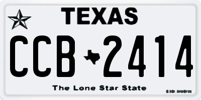 TX license plate CCB2414