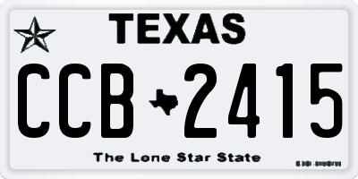 TX license plate CCB2415