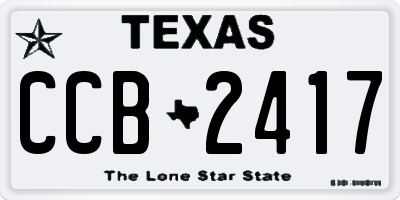 TX license plate CCB2417