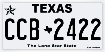 TX license plate CCB2422