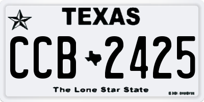 TX license plate CCB2425