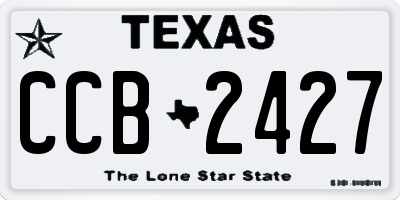 TX license plate CCB2427