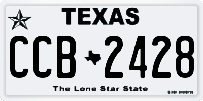 TX license plate CCB2428