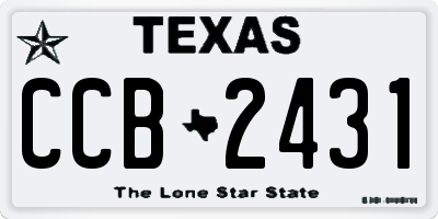 TX license plate CCB2431