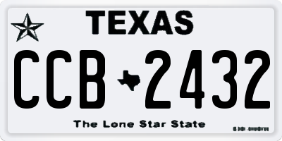 TX license plate CCB2432