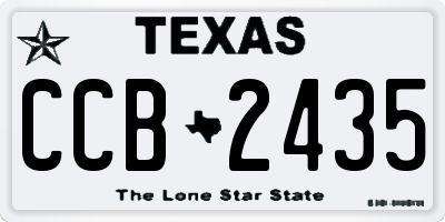 TX license plate CCB2435