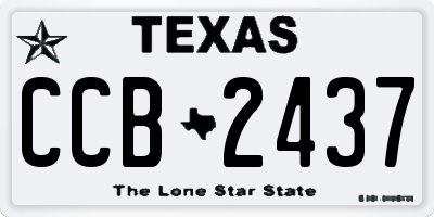 TX license plate CCB2437