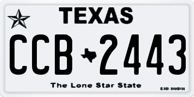 TX license plate CCB2443