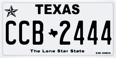 TX license plate CCB2444