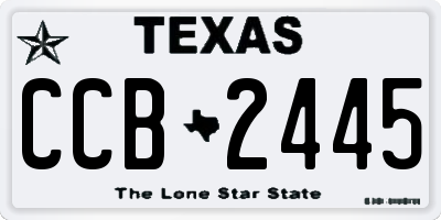 TX license plate CCB2445