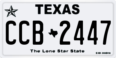 TX license plate CCB2447