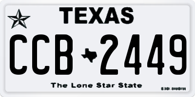 TX license plate CCB2449
