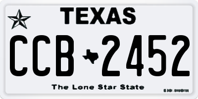 TX license plate CCB2452