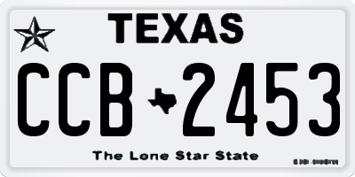 TX license plate CCB2453