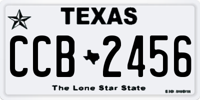TX license plate CCB2456